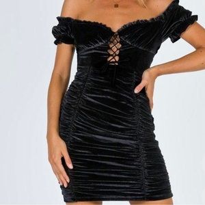 Princess Polly velvet ruched dress